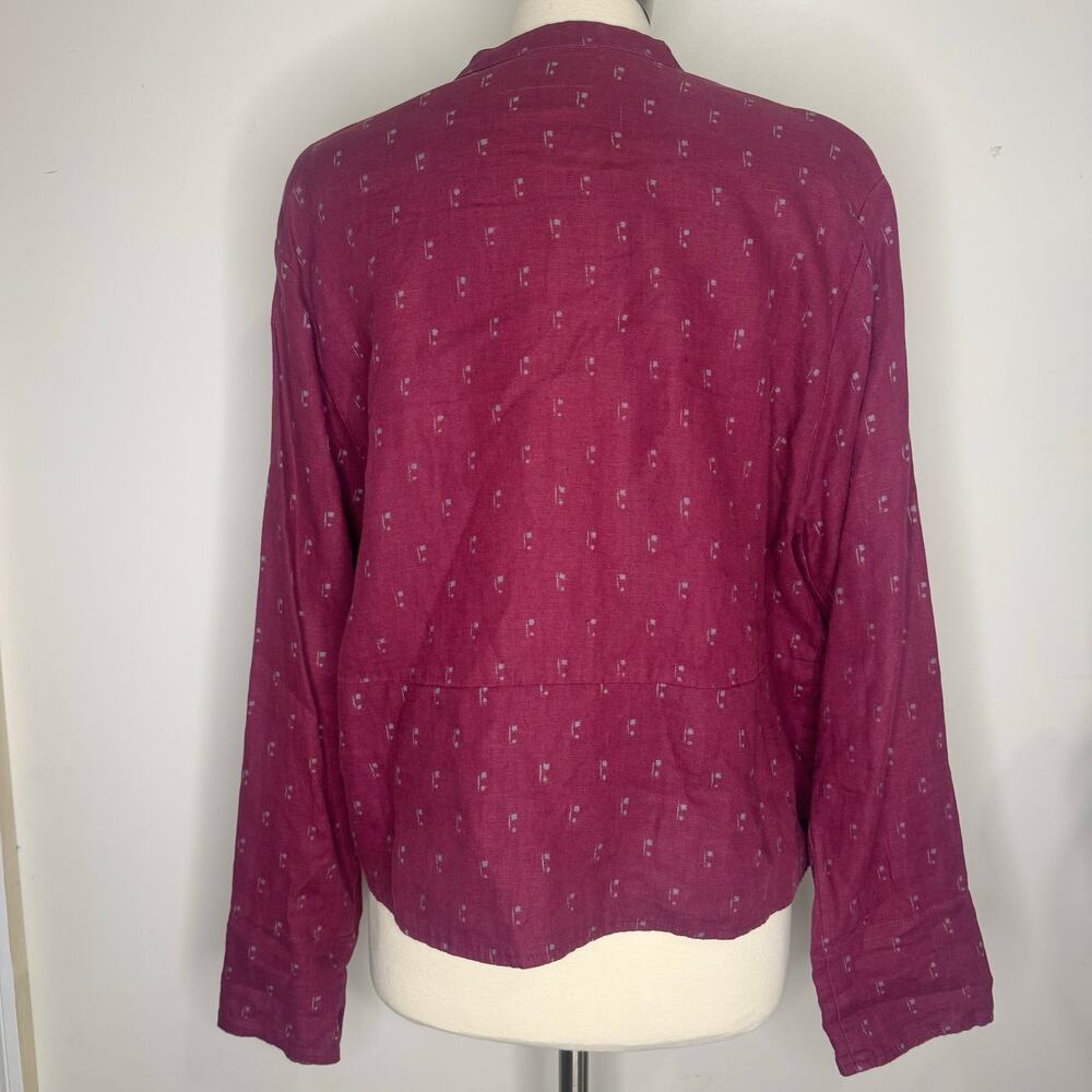 Flax 100% Linen Oversized Langenlook Button-Down … - image 7